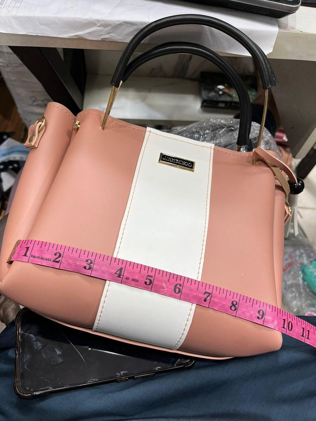 MULuxery "Jimmy CRDO" 5-Piece Premium Leather Handbag Set – Chic Pink Tote & Matching Accessory Collection