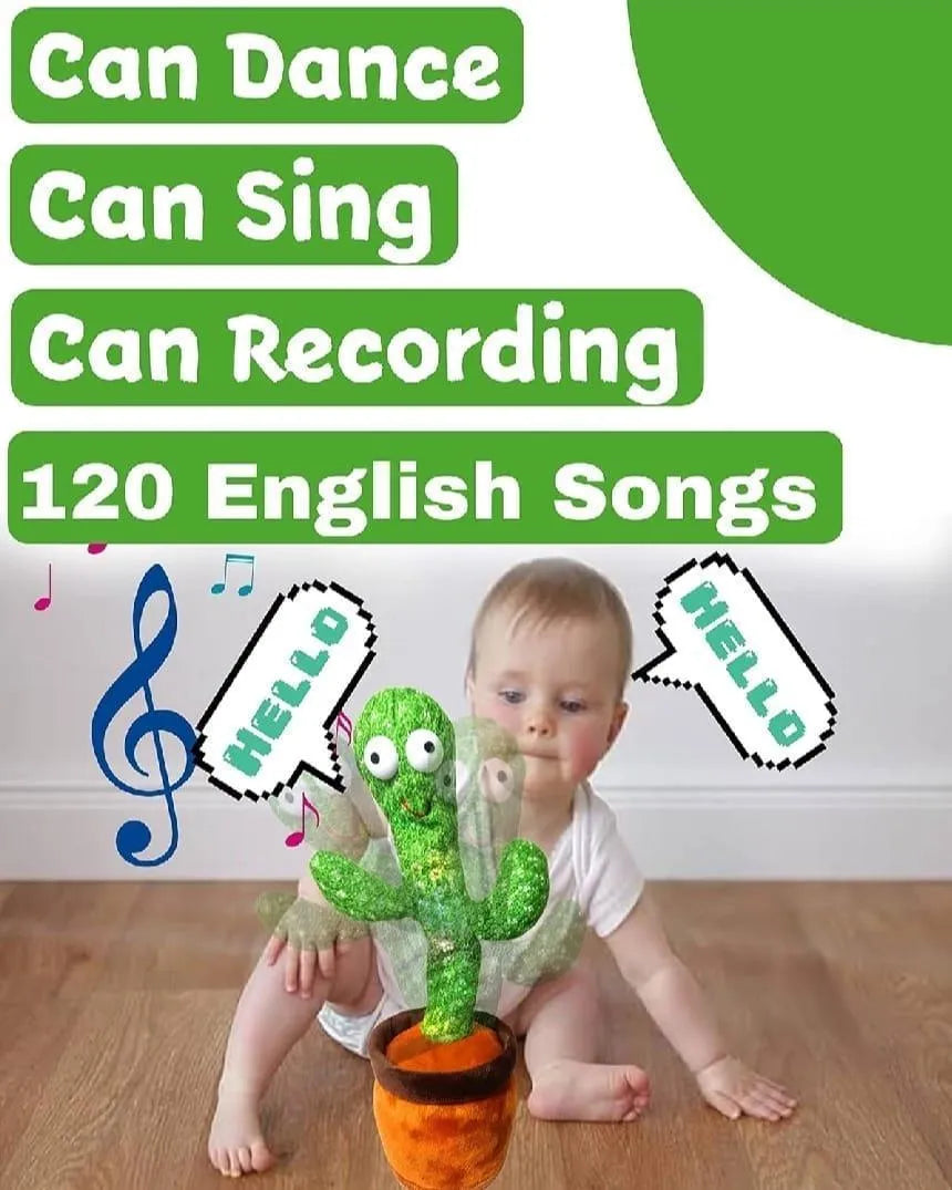 Dancing Cactus Talking Toy – Musical & Interactive Plush Toy for Kids