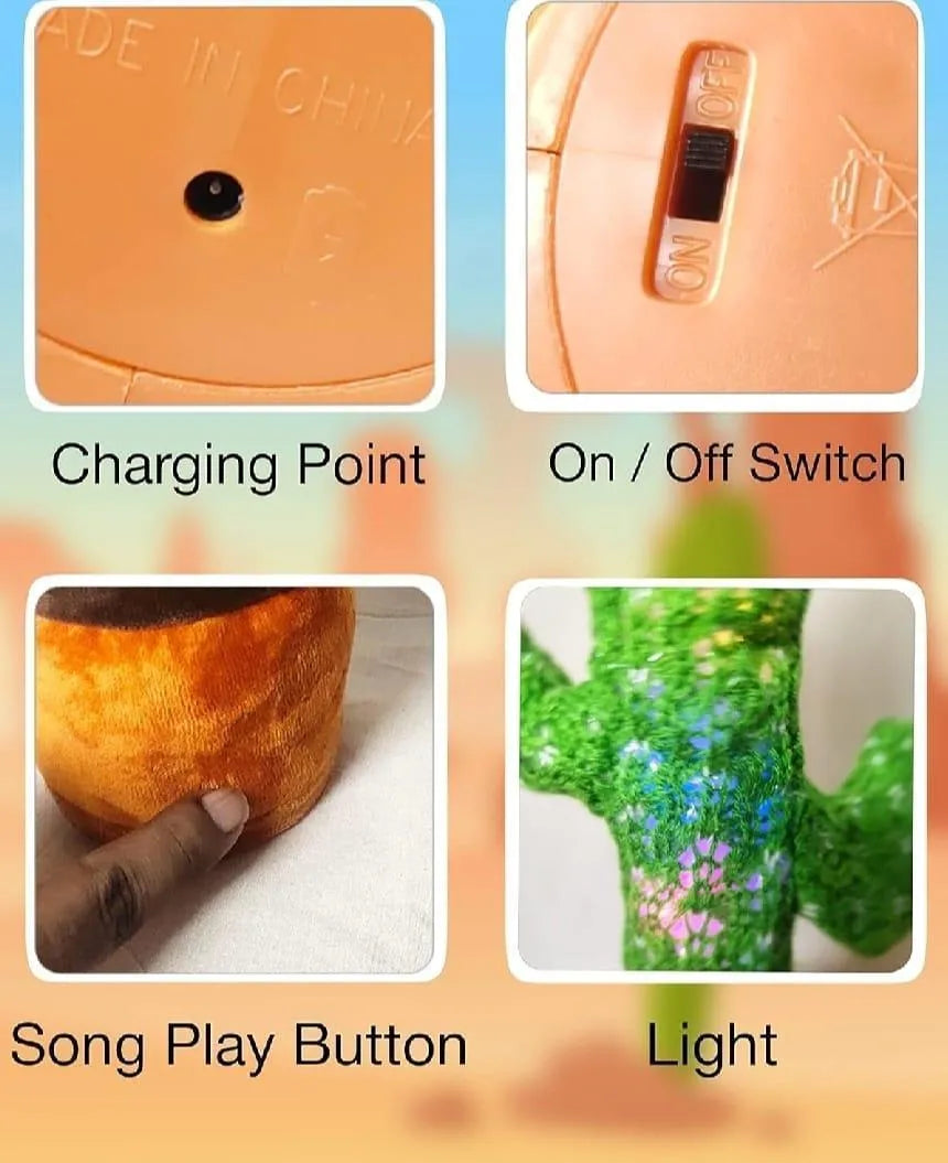 Dancing Cactus Talking Toy – Musical & Interactive Plush Toy for Kids